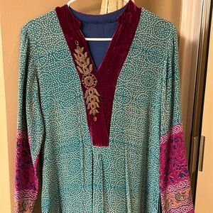 Pakistani silk beautiful shirt pre loved